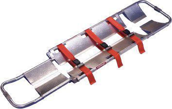 Brancard cuillère avec 3 sangles et ses blocs tête